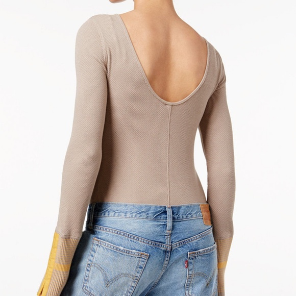 NWT Free People Mod Cuff Thermal Sweater Top NEW - Picture 3 of 4